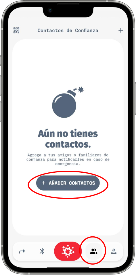 Paso 1 - AÑADE A TUS CONTACTOS DE EMERGENCIA